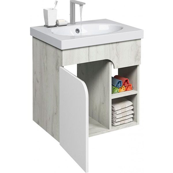Тумба Water House Оника 60 см дуб крафт белый под умывальник Амальфи 60