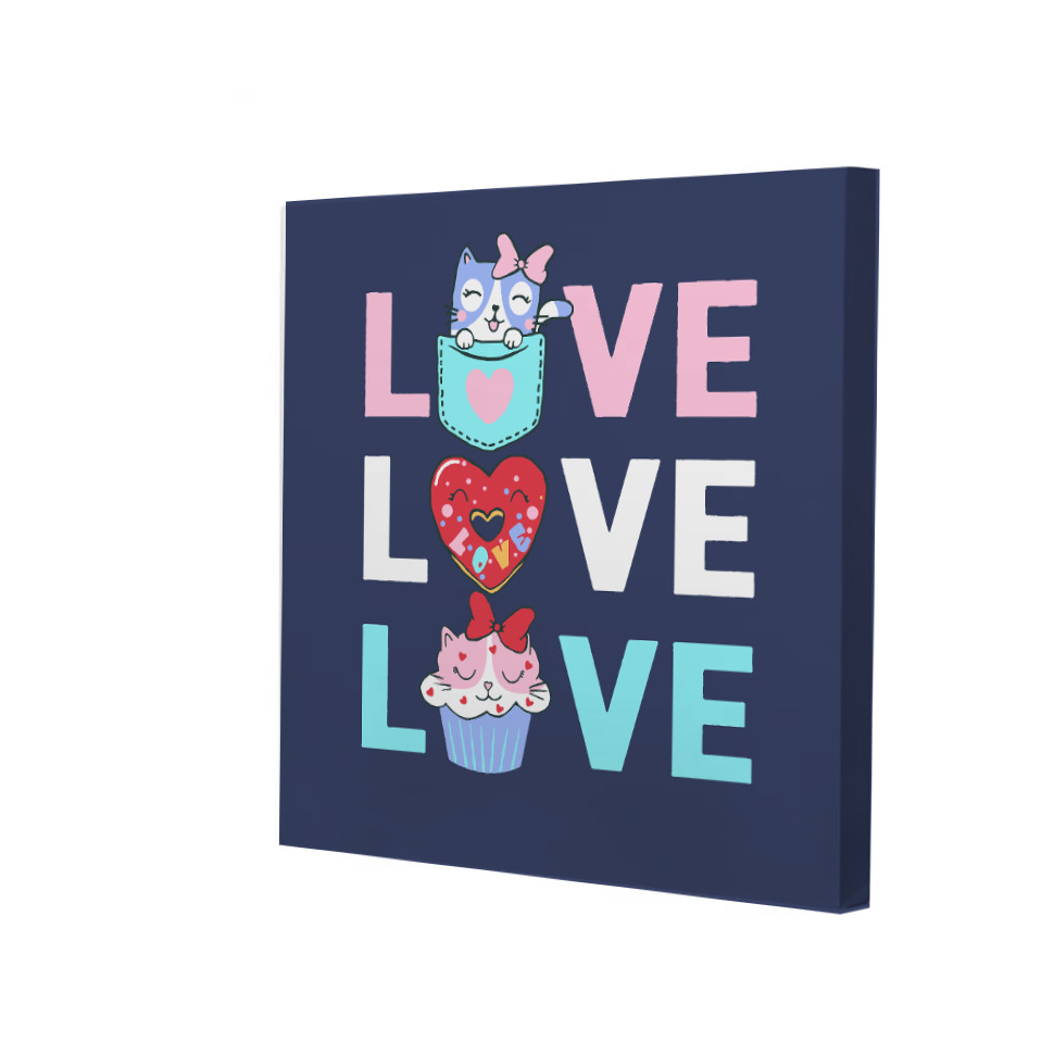 Набор для росписи по номерам Riviera Blanca Love Love Love 25х25 см RB-1035