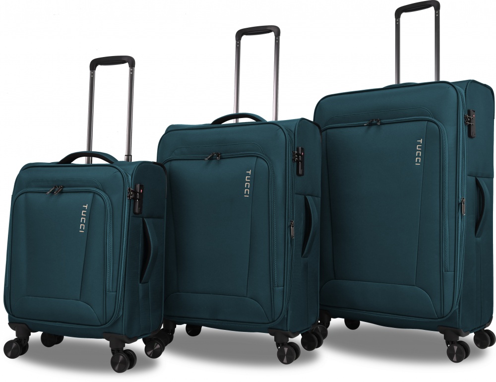 Валіза Tucci MS-3004R L 88 л бірюзовий