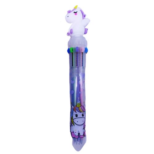 Ручка кулькова Єдиноріг фіолетовий 10 кольорів 