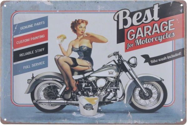 Табличка жестяная печатная Best garage 20x30 см разноцветный 