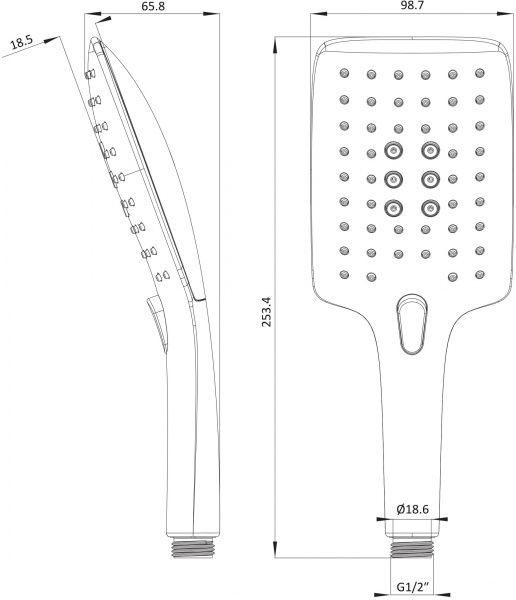 Душевая система Imprese Centrum SQP VR-15610B