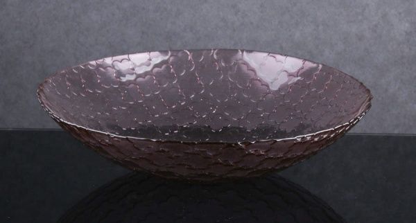 Ваза стеклянная гранатовая TREBOL 40 см San Miguel