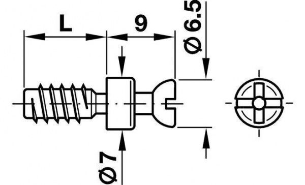 Стяжка RAFIX 16 мм бежевая з болтом 4 шт. Hafele