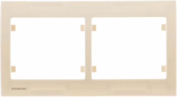 Рамка двомісна Siemens IRIS горизонтальна кремовий G-S18002-A