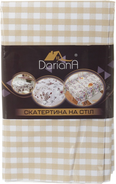 Скатерть Дом 137x240 см бежевый Даріана 