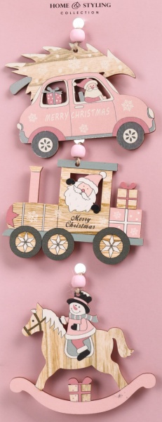 Декорація-підвіска рожева 8х1х10 см DH8047810 