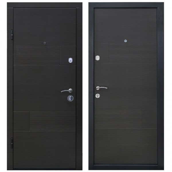 Двері вхідні Міністерство дверей Оптима венге сірий горизонт 2050x960 мм ліві