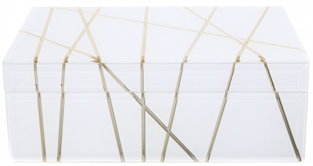 Скринька для прикрас Julie 26x18x9,5 см біло-золота