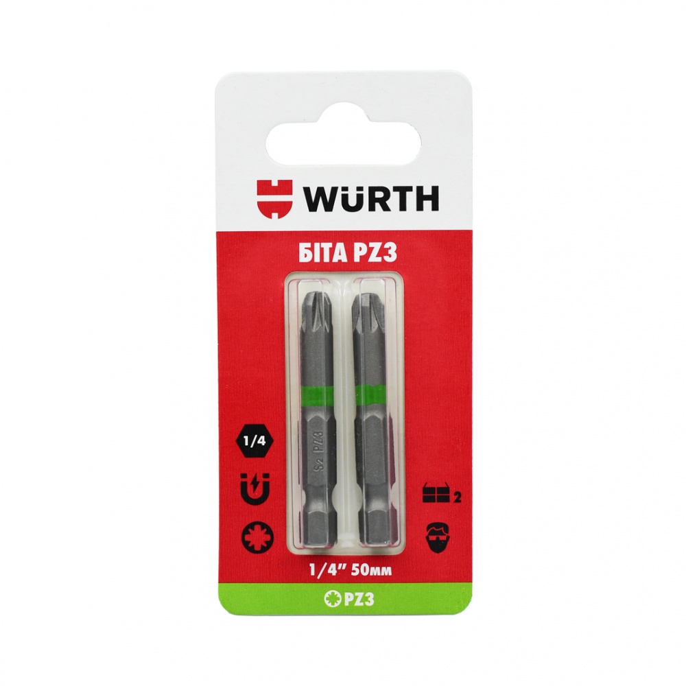 Бита WURTH PZ3х50 мм 1/4