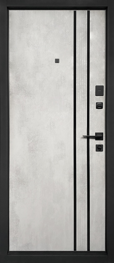 Двері вхідні Міністерство дверей Престиж-3К-550-М (Бетон А./О.С.) бетон антрацит / оксид 2050x960 мм праві