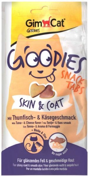 Таблетки Gimpet ГимКет Гудис Снек Табс скин энд Коат с тунцом и вкусом сыра