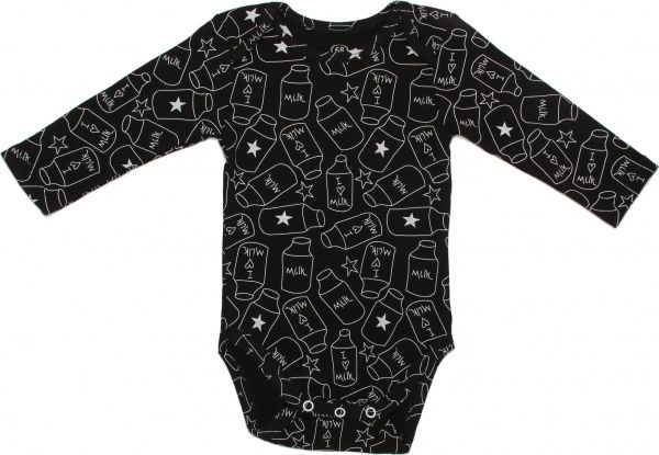 Боди Фламинго ясельный 2 шт. р.74 черный/меланж 449-222 