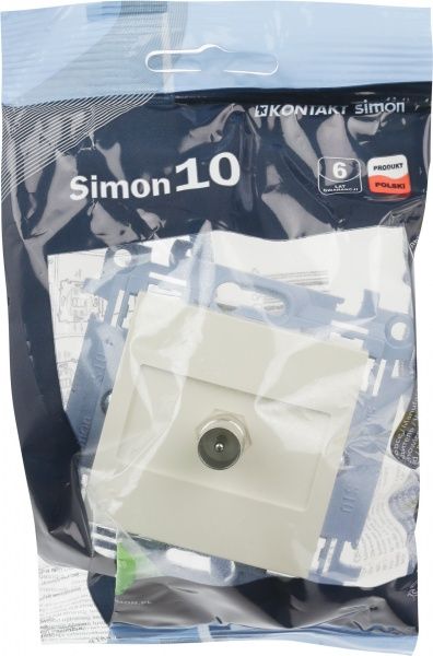 Розетка TV Simon 10 кремовый CAK1.01/41