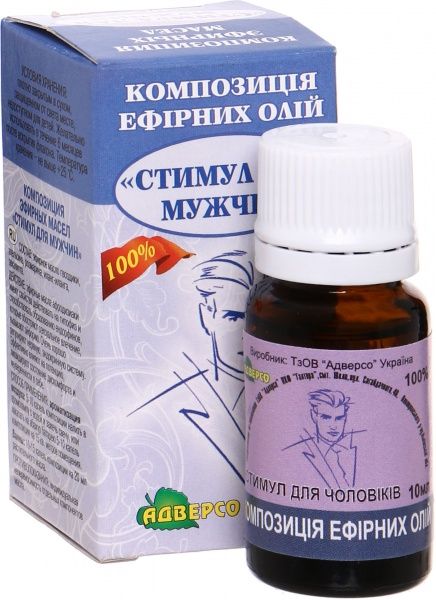 Аромакомпозиція Адверсо для мужчин Стимулирующая 10 мл 