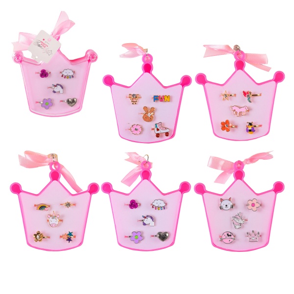 Набор детских колечек Корона 5 шт./уп. KB2123 (ассортимент)