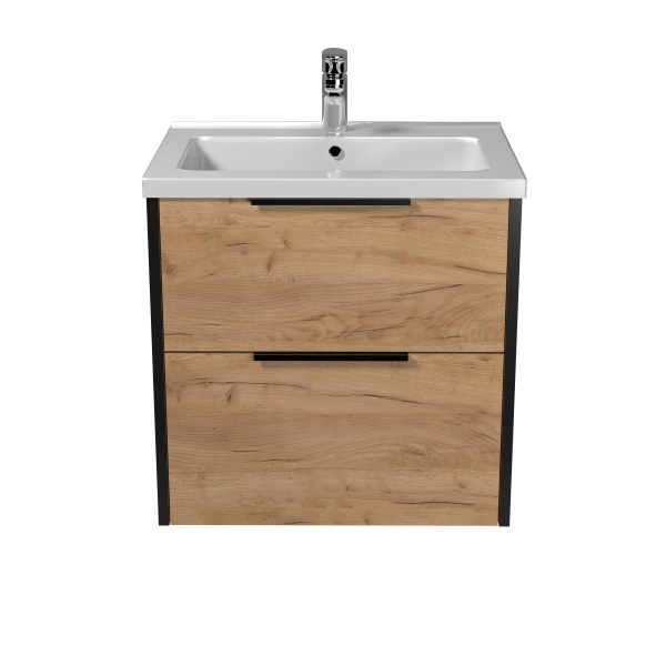 Тумба подвесная Мойдодыр Line Craft 60-А с умывальником Rodeo 60