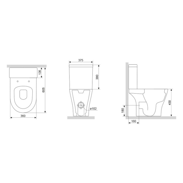 Унитаз-компакт AM.PM Gem FlashClean C90A8800SC