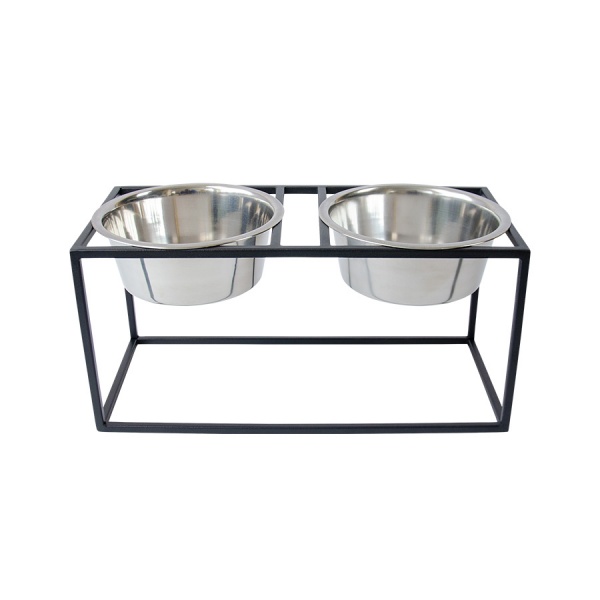 Подставка с мисками 10 центів для Джека №6 L 2 шт. по 1250 мл черный