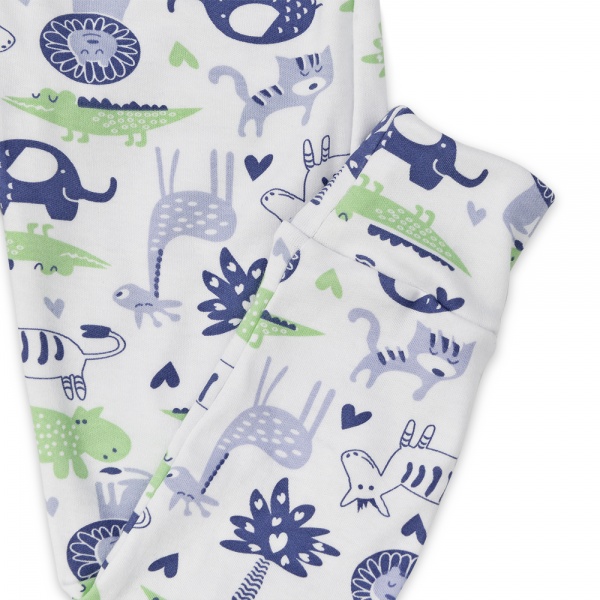 Піжама дитяча WP Merchandise Динозаври р.128–134 синій із малюнком FWPPJP3ZOO23BL134 