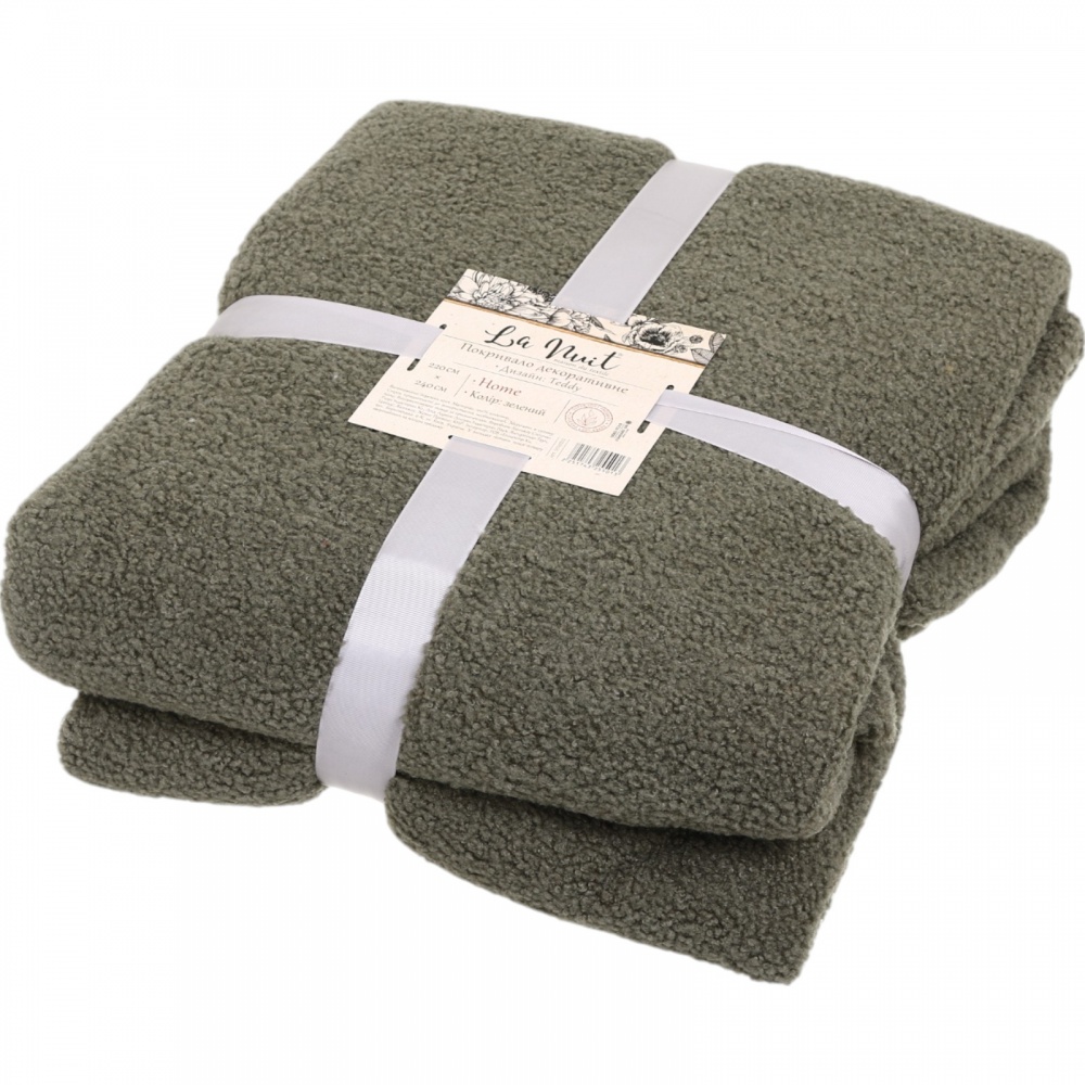 Покривало декоративне Teddy 220x240 см La Nuit зелений