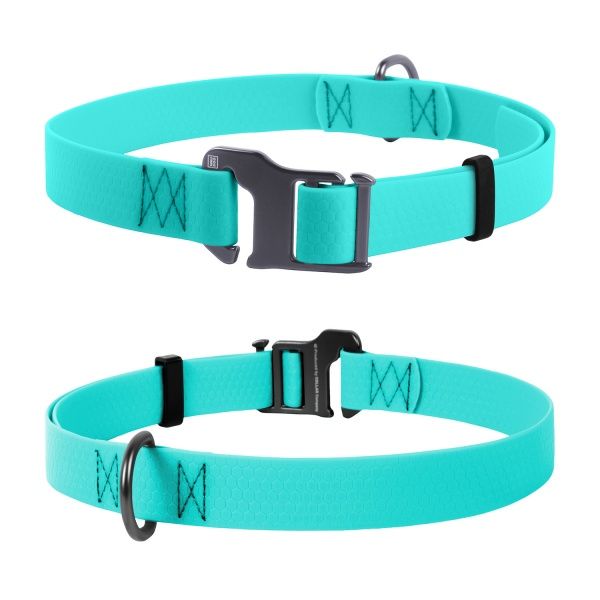Ошейник WAUDOG Waterproof водостойкий 2х25-50 см ментоловый (светится в темноте)