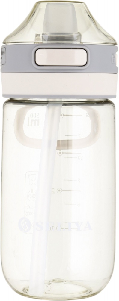 Пляшка для води SELIYA 500 мл з соломинкою та ремінцем колір в асортименті