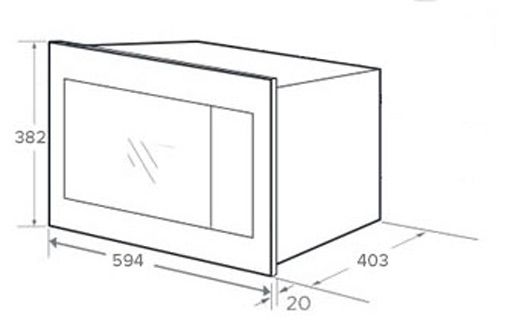 Встраиваемая микроволновая печь Interline MWG 925 SSA BA (65000001141)