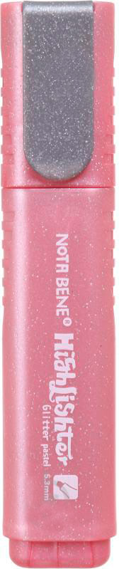 Маркер текстовый Nota Bene with glitter 521B-24 rose розовый