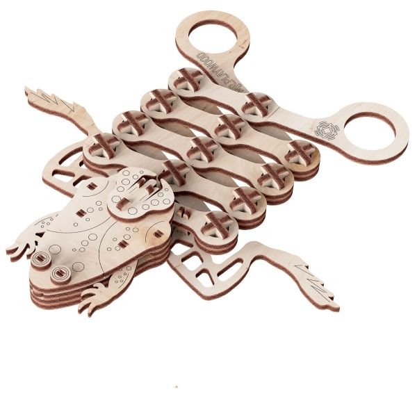 Дерев'яний 3D-конструктор Mr.Playwood Жаба механічна 10501