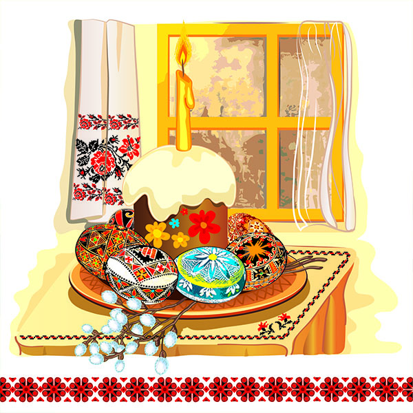 Салфетки столовые Luxy Пасхальный вечер 33х33 см желтый 18 шт.