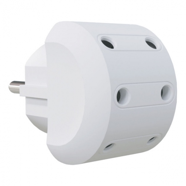 Переходник Neomax Пятерник без заземления 5 гн. белый NX1027 