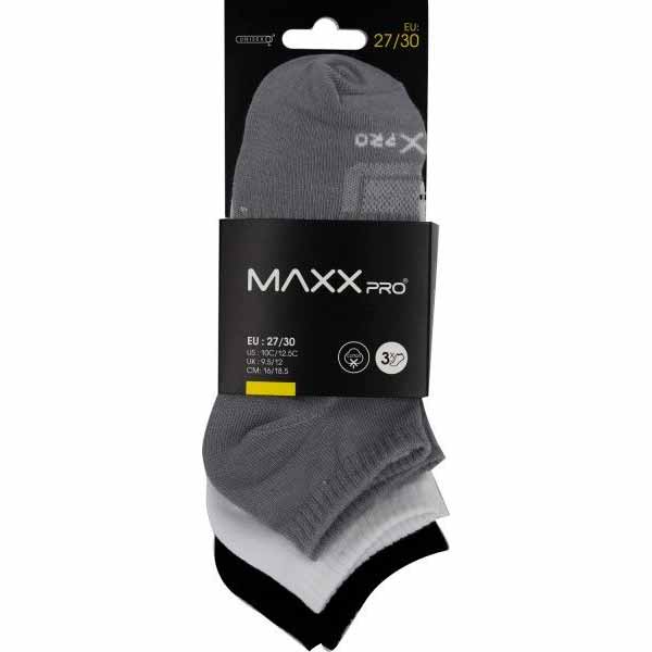 Шкарпетки MaxxPro 1669 3 пари чорно-сіро-білий р.27-30
