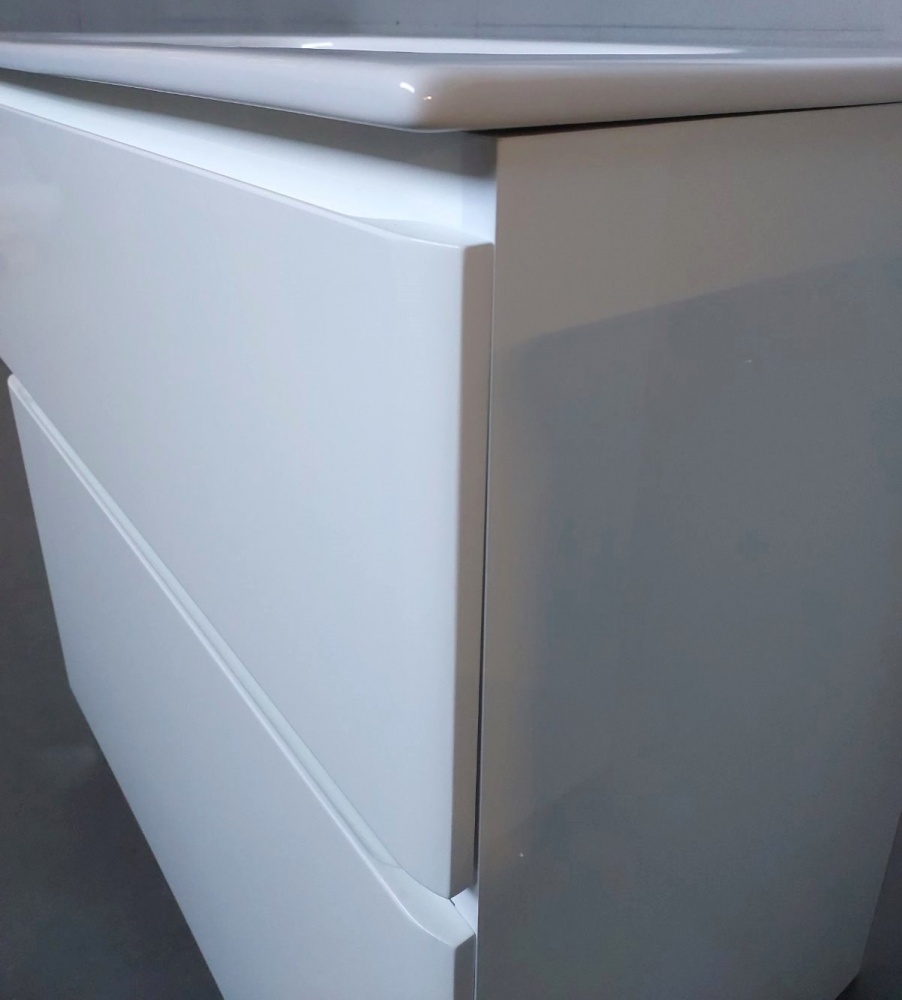 Тумба напольная ЮВЕНТА Ester - 80 белый с умывальником