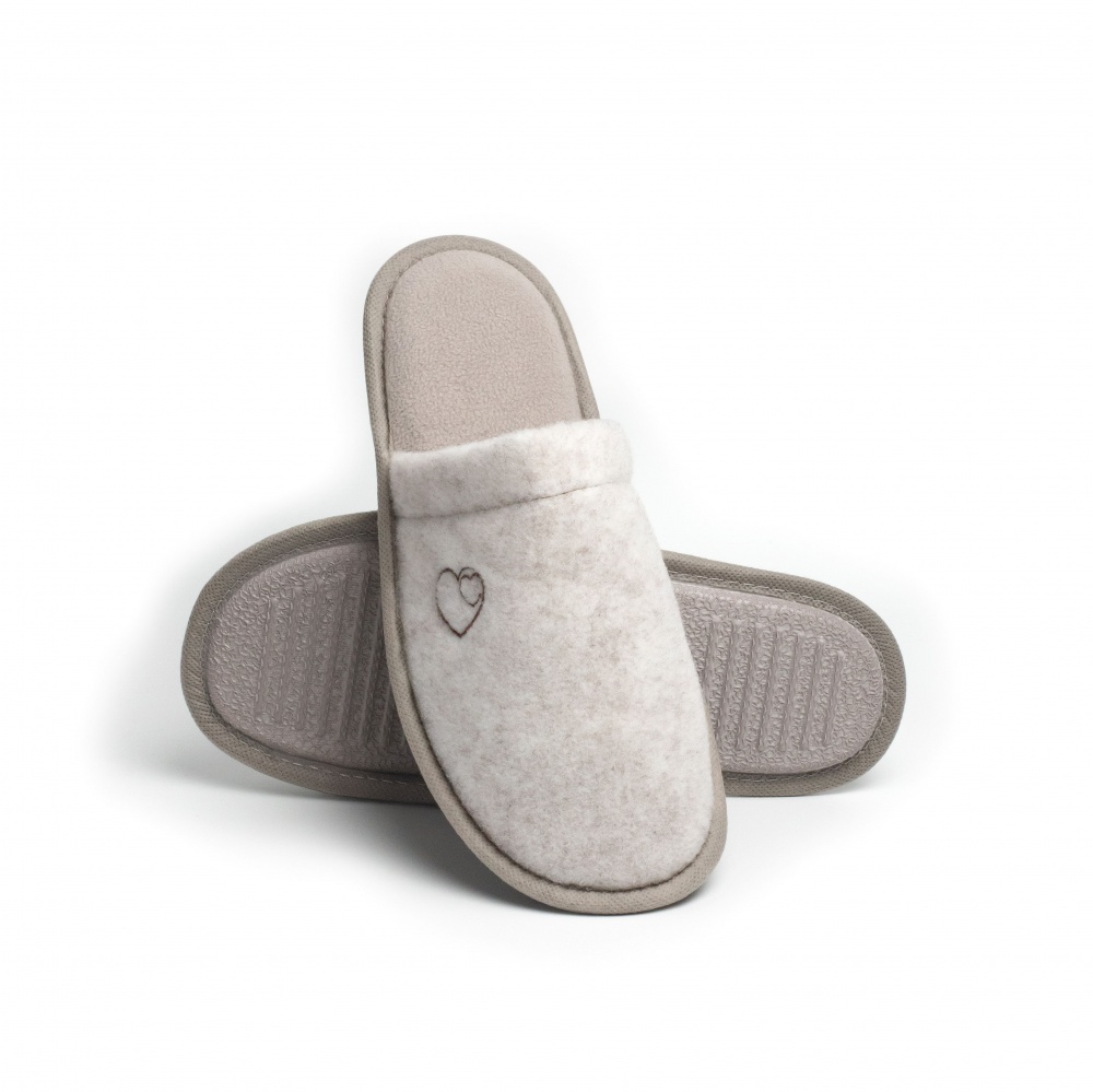 Капці домашні Twins Lama з вишивкою 15907 р.36/37 сірий