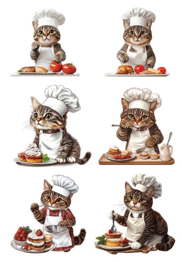 Декоративная наклейка Наш Декупаж Кот повар