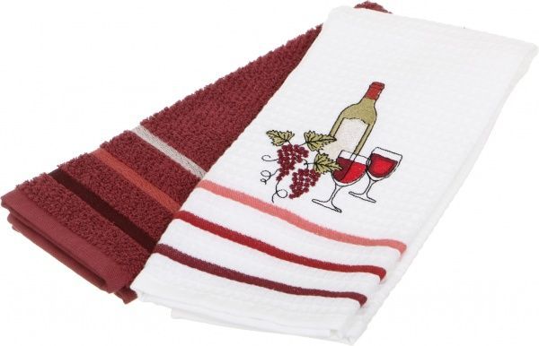 Набір рушників кухонних Wine 2 шт. 40x60 см La Nuit білий 