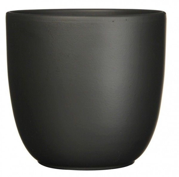 Вазон керамический Edelman Tusca 19,5 см круглый 4,23 л черный (144277) 