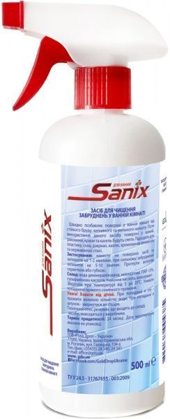 Средство Sanix Анти-налет для чистки ванной комнаты 0,5 л