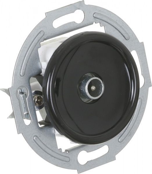 Механизм розетки TV проходная UP! (Underprice) Retro черный HSN-SCP.H1G1TV-BK