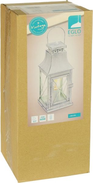 Настольная лампа декоративная Eglo Lisburn 1x60 Вт E27 серый 49294 