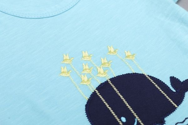 Комплект Фламинго для мальчиков темно-синий/бирюзовый р.62 423-129 