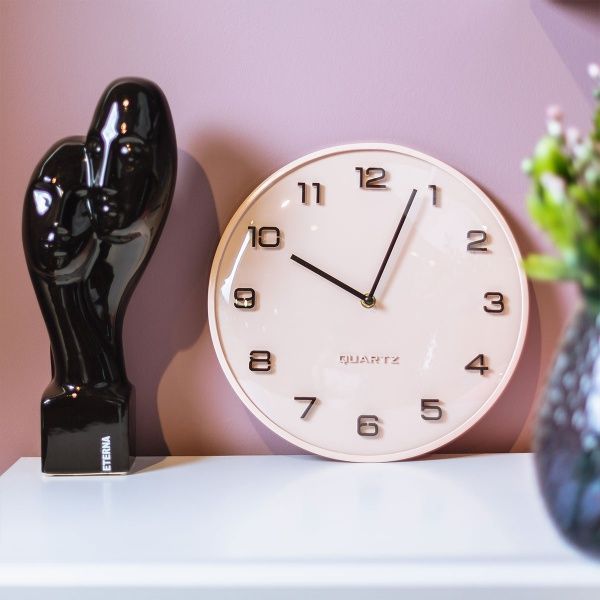 Часы настенные Moon 30,5 см бежевый