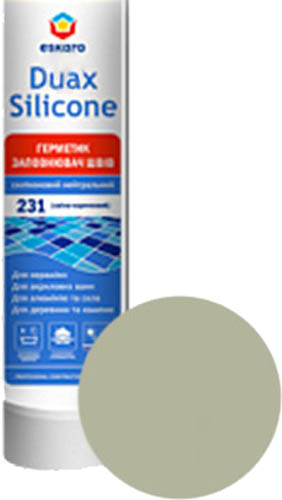 Герметик силіконовий Eskaro Duax Silicone №240 сірий 300 мл