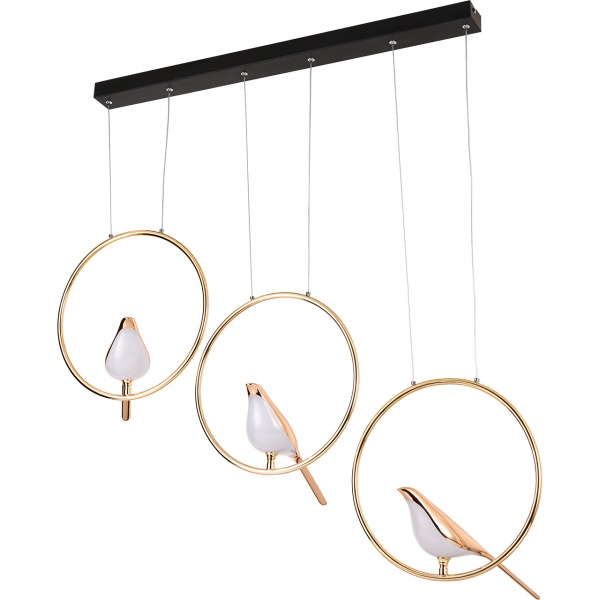 Світильник світлодіодний Hopfen з пультом ДУ 24 Вт золото/чорний 3000-6000 К BIRD 3P-BG 24W 