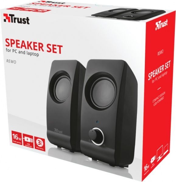 Акустическая система Trust Remo SPEAKER SET (17595) 2.0 black 