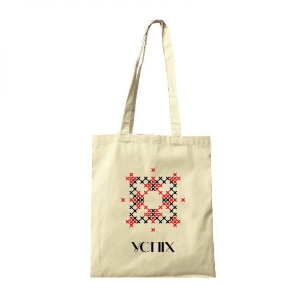 Экосумка Українська ДНК. Успіх 42х38 см бежевая