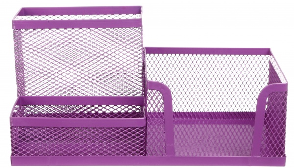 Органайзер настольный металл 20х10х10 см фиолетовый Nota Bene