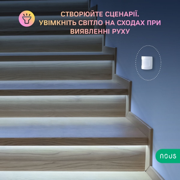 Розумний датчик руху Nous E2 (ZigBee) білий 