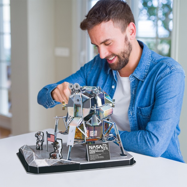 3D-пазл CubicFun Трехмерная Головоломка-конструктор NASA Лунный модуль Орел Миссии Аполон-11 DS1058h